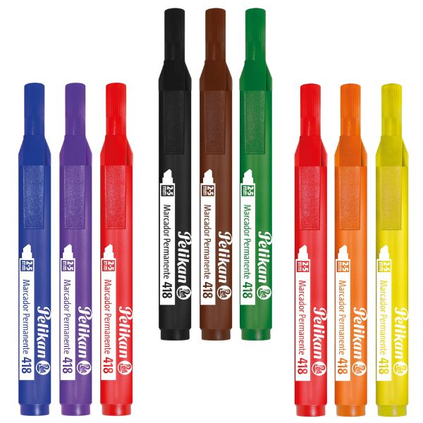 8 MARCADOR PERMANENTE GRUESO COLORES VARIOS