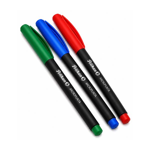 Micropunta Pelikan Verde, Rojo y Azul PAQUETE DE MICROPUNTA COLORES x 3 un